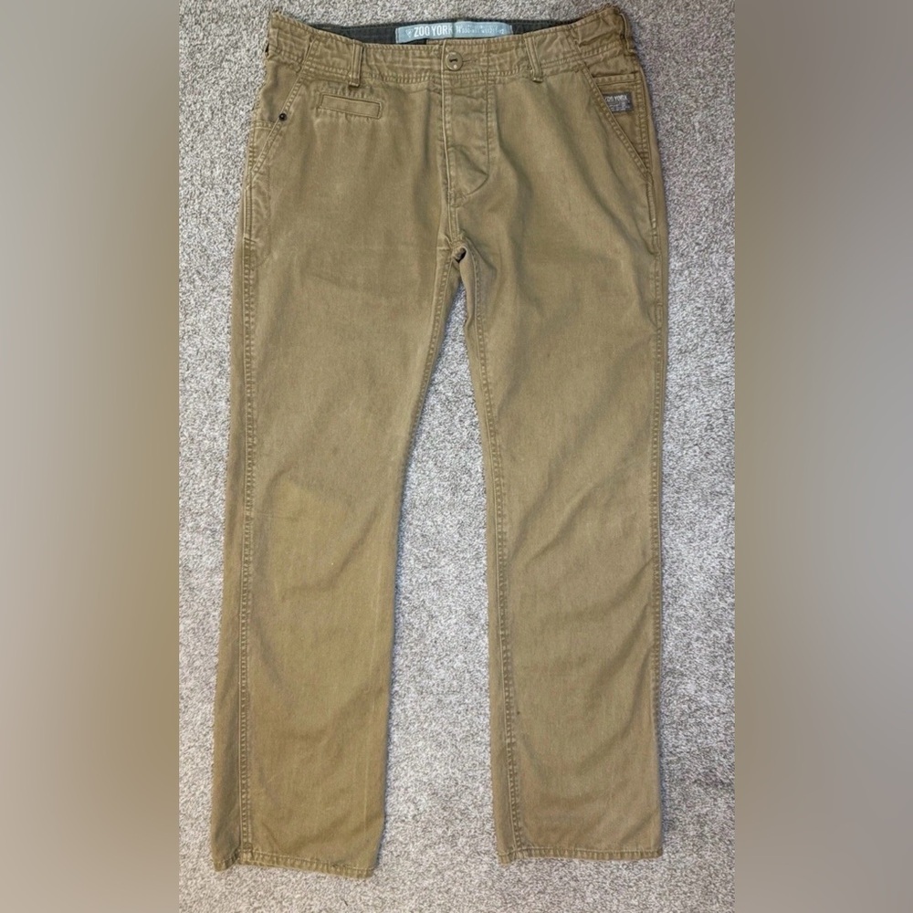 Vintage Zoo York Men's Chino Jeans Skater Style Streetwear Rare Sz 34 34x32 READ - Picture 2 of 13